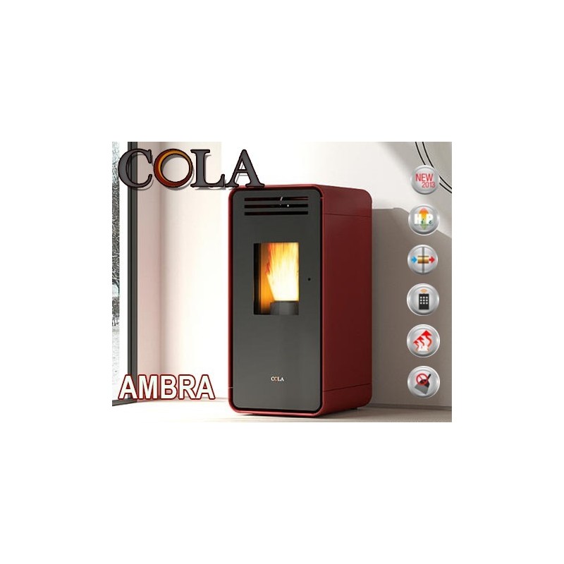 Estufa de Pellet Cola AMBRA 6,33 kW 