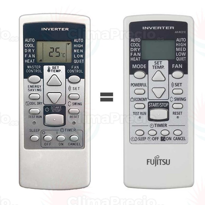 Mando AR-RCD1C recambio Fujitsu sustituto Mando AR-RCD1C recambio Fujitsu sustituto