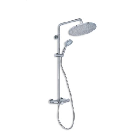 Columna para ducha Stillo Trevi con mezclador termostático cromo  con repisa