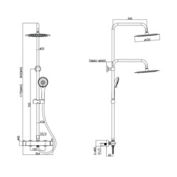 Columna de grifería para ducha monomando Stillö Trevi Evo cromo