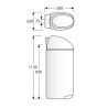 Detalle de medidas Descalcificador ATH Compact 700 30 litros