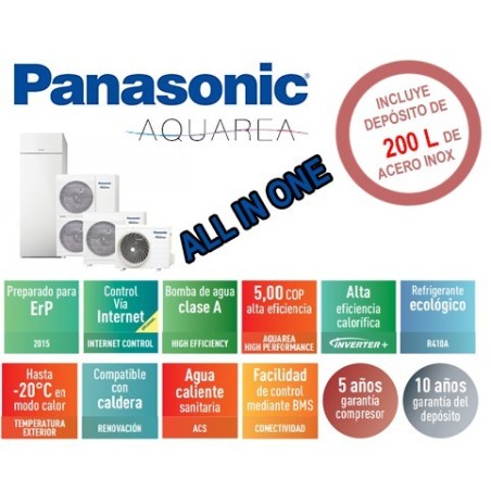 Aquarea High Performance All in One Bi-Bloc KIT-ADC5GE5 Monofásico